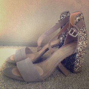 Glitter Strappy High Heels